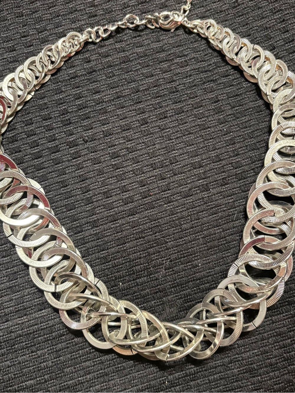 Silver Interlinked Statement Necklace - Women Jewelry